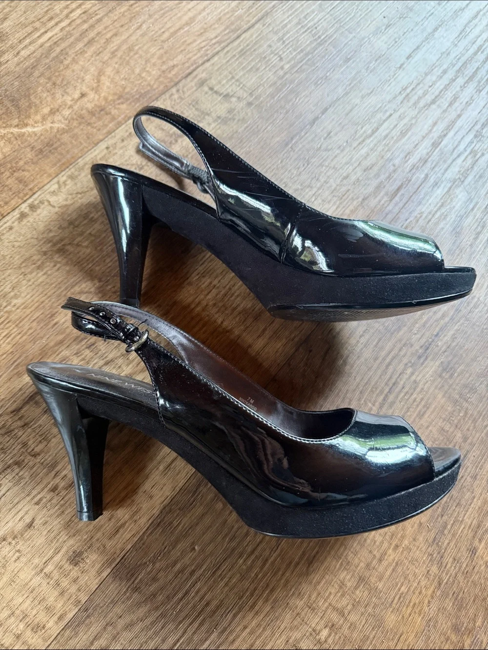 Nine West ‘Karoo’ Slingback Peep-Toe Pump - Picture 4 of 7